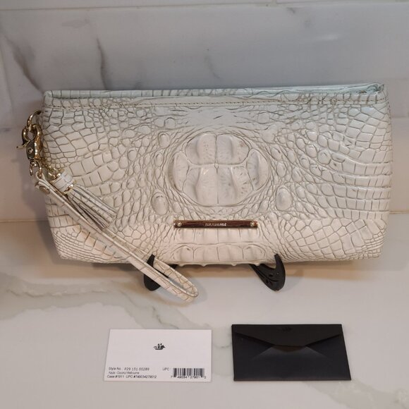 Brahmin Kayla Coconut Melbourne Clutch Wristlet EUC - Picture 13 of 15